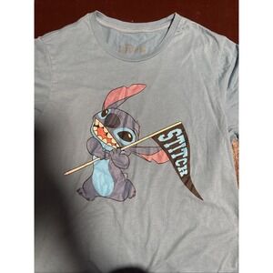 Disney Lilo and Stitch Graphic T-Shirt Light Blue Short Sleeve Boys Size M 8/10‎